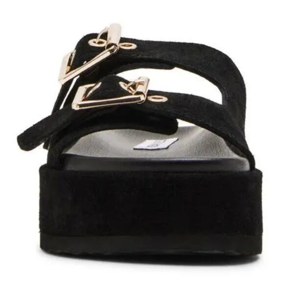 Steve Madden Women's Black Katie Platform Slide Sandals Size 7M - Picture 3 of 12